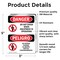 Signmission Do Not Enter When Equipment Is Bilingual Danger Sign, Vinyl Decal, 3.5in W x 5in L, 2PK OS-2PACK-DS-D-35-VS-1138 - alternate 4